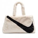 NIKE 側背包 斜背包 小包 運動包 W NSW FX FUR TOTE HO23 黑白 FB3050-838