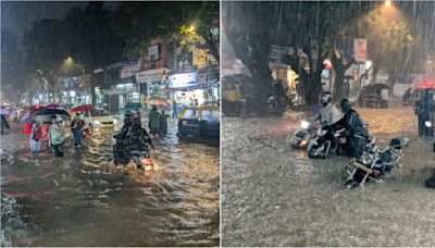 Mumbai Rains: Heavy Downpour Causes Severe Waterlogging And Traffic Disruptions Across City Amid Red Alert; Visuals Surface