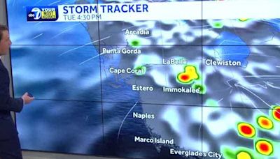 Warm with inland downpours Tuesday in SWFL