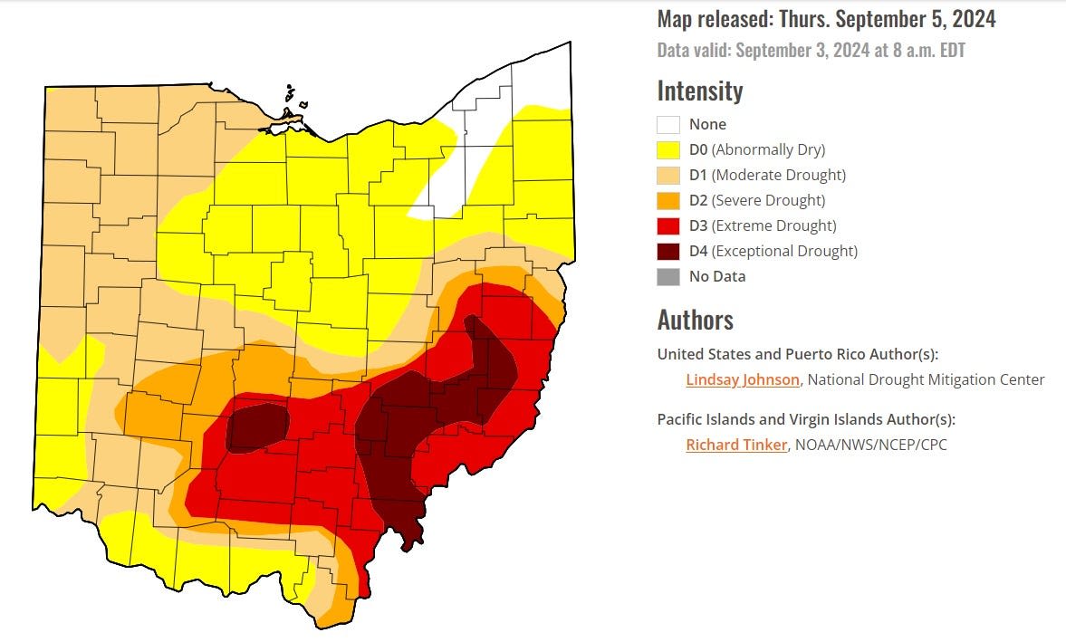 Severe storms possible Friday in Greater Akron as drought conditions spread across Ohio