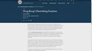 英美發表報告指香港民主自由持續受到打壓