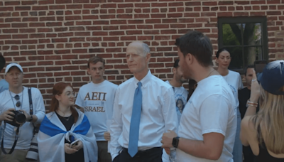 Sen. Rick Scott joins college pro-Israel rally