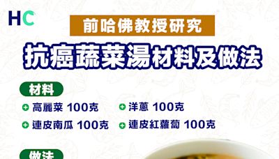 【健康食譜】前哈佛教授研「抗癌蔬菜湯」能預防感冒、抗癌、防三高