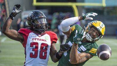 GREAT GRAB: Lamont's background provides the Redblacks with sure hands in the secondary