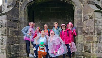 Hospital staff brave the weather to complete walk for new mobile sensory unit