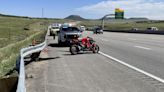 Motorcycle crash involving a semi on I-25 north of Colorado Springs