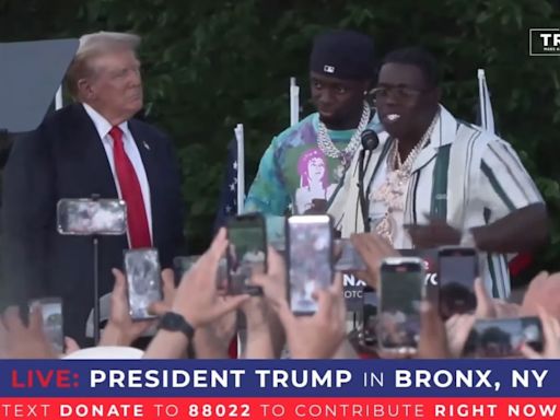 Brooklyn rappers accused of murder conspiracy join Donald Trump at Bronx rally