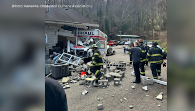 West Virginia animal shelter heavily damaged after U-Haul truck rams into building