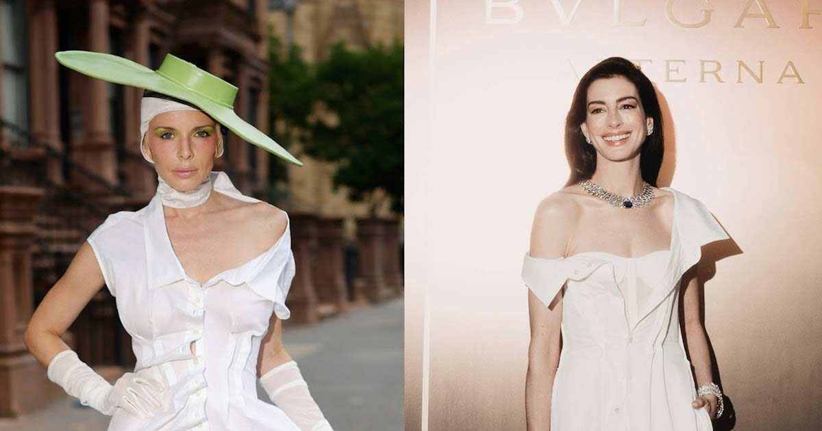 Julia Fox Gives Anne Hathaway’s Gap Dress A 'Brat' Makeover