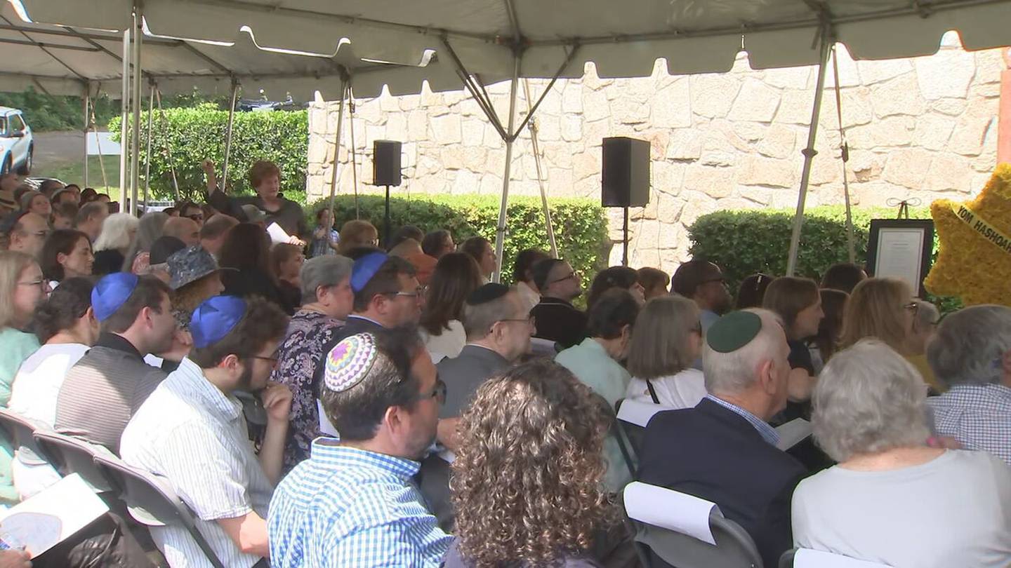 Many gather for Holocaust Remembrance Day at newly restored Atlanta monument