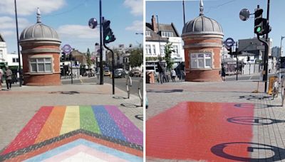 Police probe after red paint used to deface Pride flags in Newham