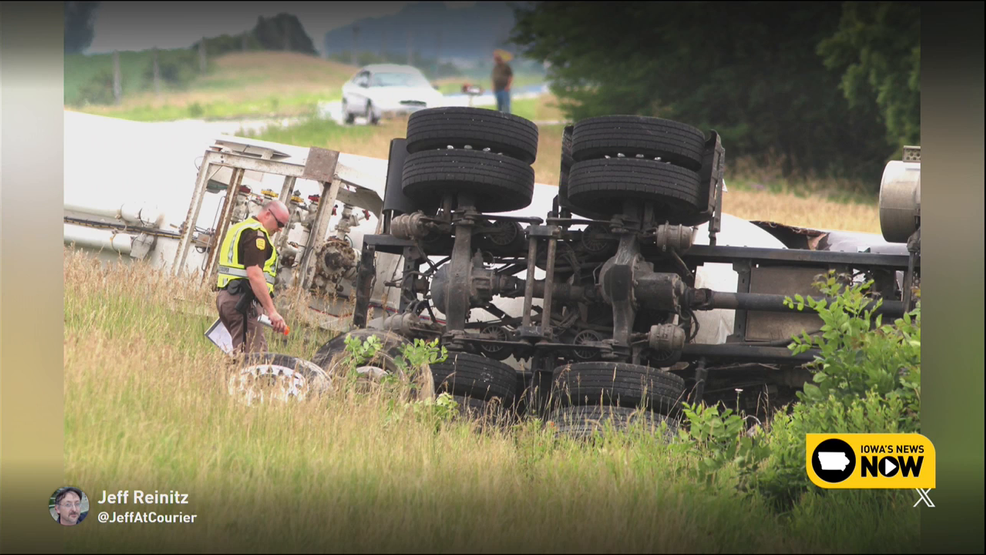 One dead after tanker crash in Black Hawk County Tuesday afternoon