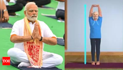 Narendra Modi Yoga AI Video: Narendra Modi shares videos of his AI version performing traditional yoga asanas | - Times of India