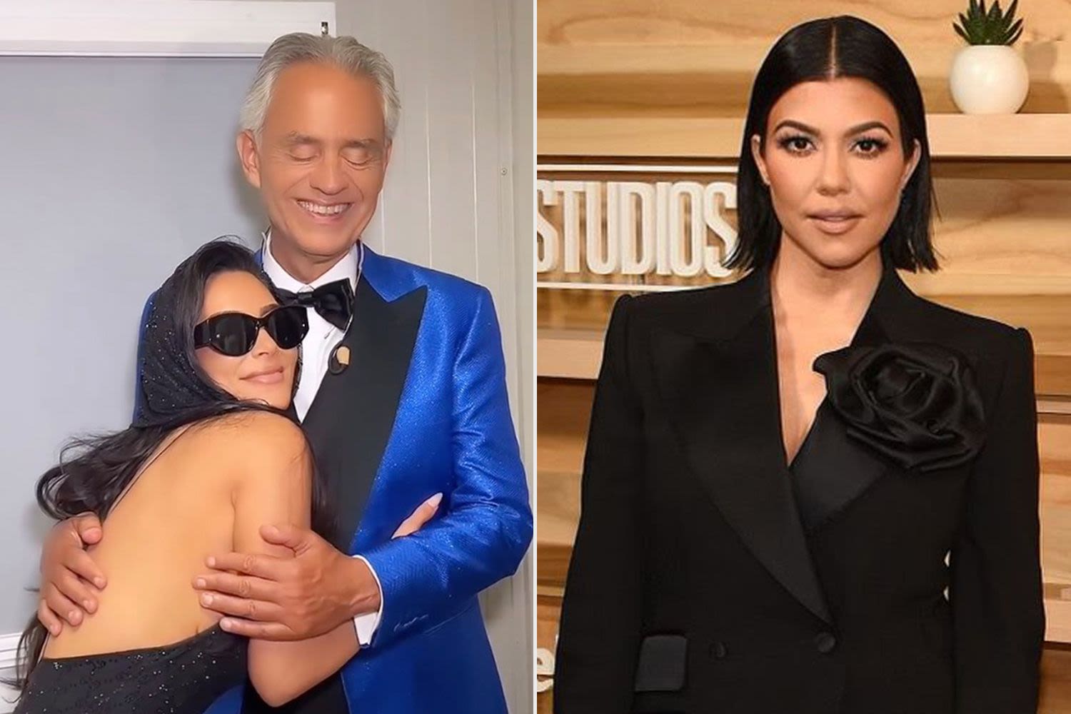 Kim Kardashian Pokes Fun at Kourtney Dolce & Gabbana Feud in Video with Andrea Bocelli in Italy