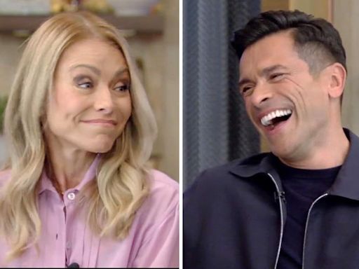 Kelly Ripa gives Mark Consuelos the silent treatment on 'Live' after he takes his jokes too far