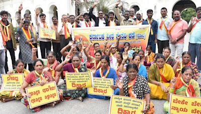 Protest held against alleged diversion of land reserved for Valmiki Bhavan