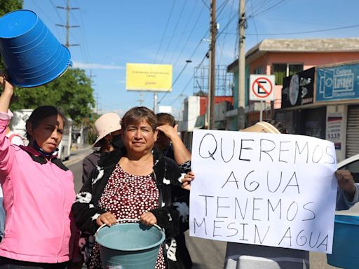 Tras más de dos semanas sin agua, vecinos de la colonia Adolfo Mateos cerraron la Diagonal Defensores de la República