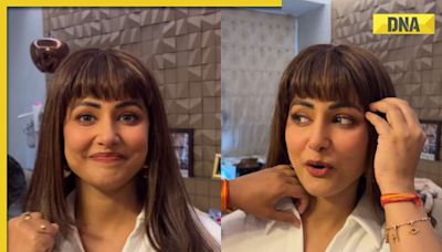 Watch: Hina Khan hides her stitches, wears wig as she resumes work after her first chemotherapy session