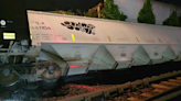Train derailment in Fredericksburg damages garages, no injuries reported