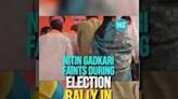 Nitin Gadkari Faints During Election Rally In Maharashtra - Watch - #nitingadkari #bjp #elections