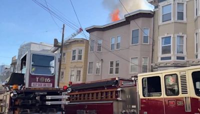 Fire burns 3-story residential building in San Francisco's Nob Hill neighborhood