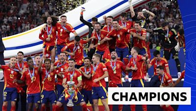 Euro 2024 video: Spain lift Euro 2024 trophy
