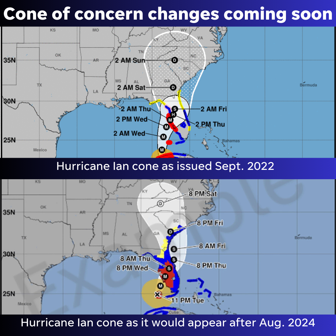 National Hurricane Center on track for changes to cone of concern. Here's what to expect