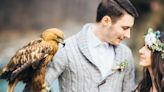 Couples are hiring birds of prey to be ring bearers at their weddings