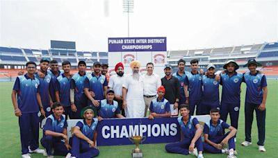 Mohali lads log two-run win over Patiala, win U-19 cricket tourney