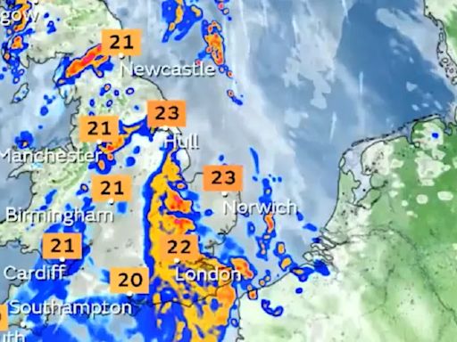 Met Office weather maps show exact date heavy rain and thunderstorms to sweep across UK