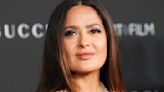 Salma Hayek Kicked Off Her Monday With a Stunning Black Bikini Oceanside Moment