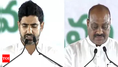 Andhra: TDP's Nara Lokesh, Atchannaidu sworn-in as ministers in Naidu Cabinet | India News - Times of India