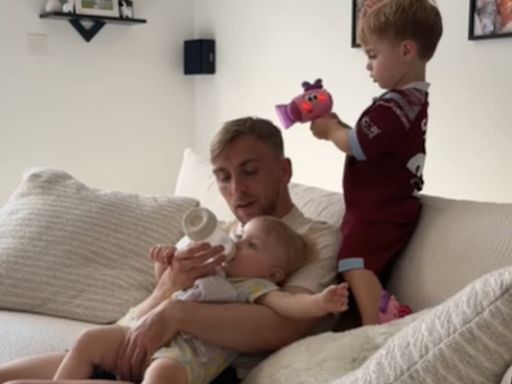 Dani Dyer shares sweet post of Jarrod Bowen reunited with their twins
