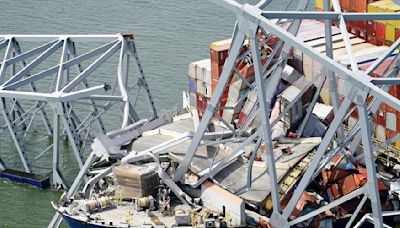 Salvage crews prepare to clear Key Bridge span from ship's bow in Baltimore - Maryland Daily Record