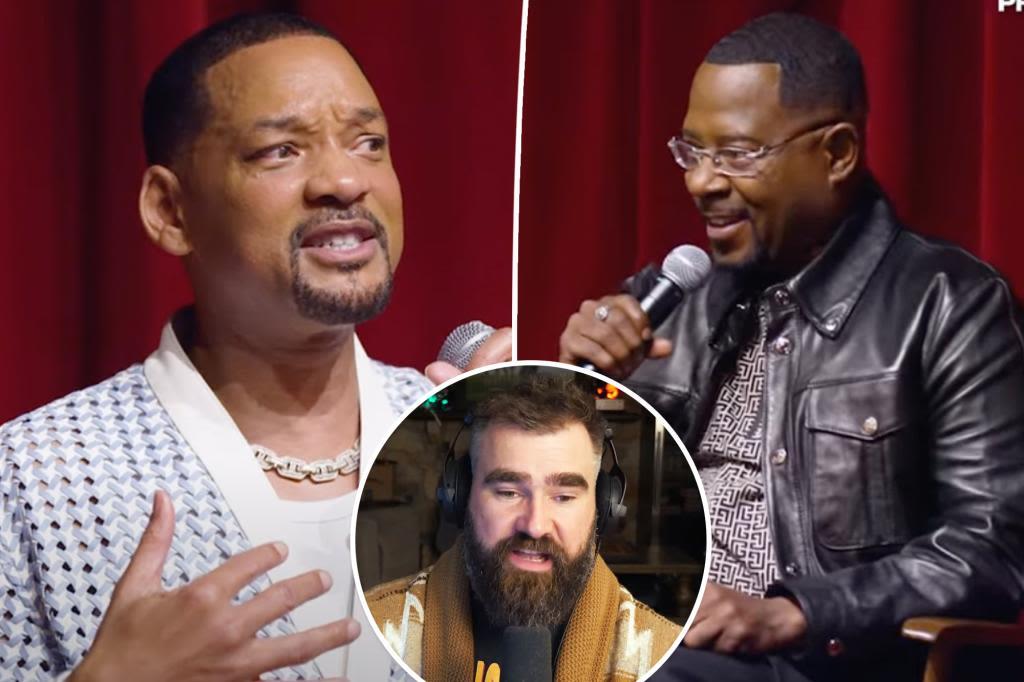 Will Smith and Martin Lawrence react in disgust to Jason Kelce’s ‘nasty’ hygiene confession