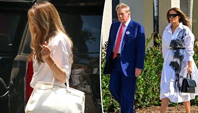 Melania Trump spotted out in NYC with $33K Birkin bag as Donald hits the campaign trail