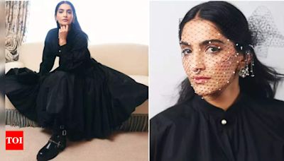 Sonam Kapoor steals the limelight in all-black attire at the Paris Fashion Week 2024 | Hindi Movie News - Times of India