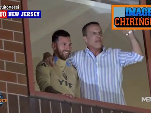 Historia de la televisión: Leo Messi sale a saludar con Cristóbal Soria a miles de fans que celebraban su cumpleaños