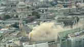 Huge plumes of smoke fill sky as blaze erupts yards from St Paul's Cathedral