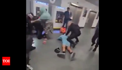 'Shame on you': Brutal video of UK cop stomping on man’s head at Manchester Airport sparks protest - Times of India