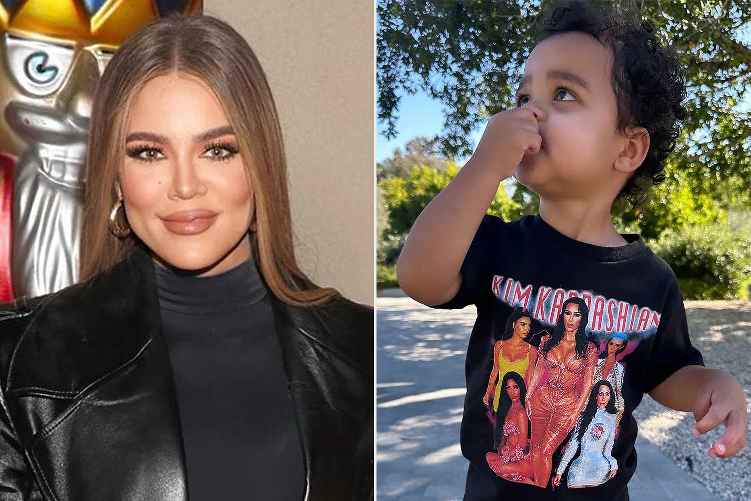 Khloé Kardashian's Son Tatum, 20 Months, Wears Cute Kim Kardashian T-Shirt — See the Photo!