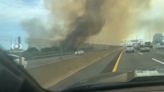 Brush fire in Secaucus impacting traffic on New Jersey Turnpike