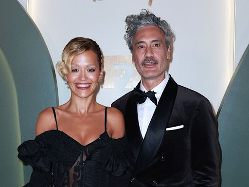 Rita Ora wows in sheer black lace dress alongside Taika Waititi