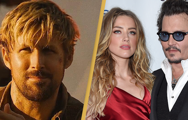 Ryan Gosling's new film is being criticised for Johnny Depp and Amber Heard ‘joke’