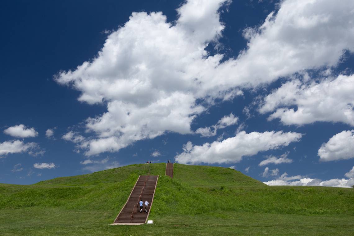 You can climb the largest prehistoric mound north of Mexico right here in the metro-east