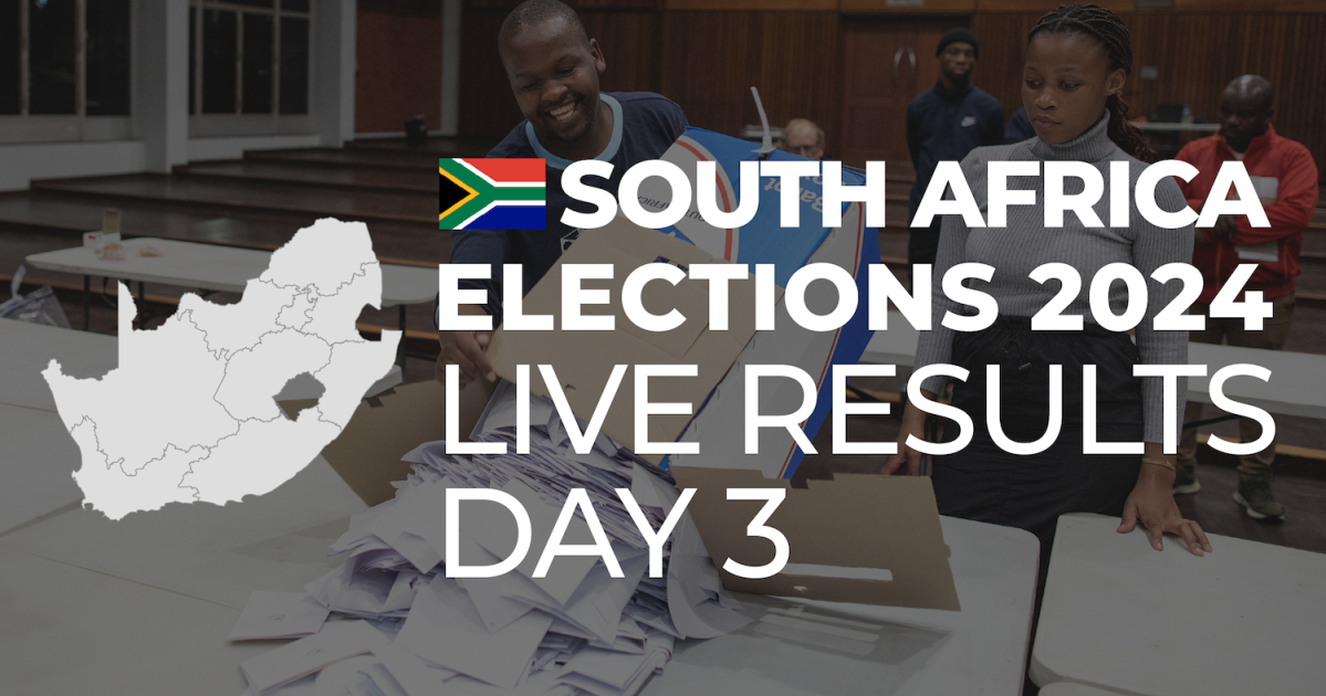 Follow the vote: South Africa elections live results on day 3