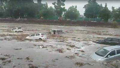 Cars, Buses Swept Away By Strong Currents In Haridwar After Heavy Rain