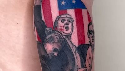 Trump fan gets $700 tattoo of moment after near-assassination