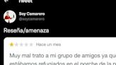 Un grupo de amigos pone una mala reseña y el dueño del bar no se corta un pelo en responder