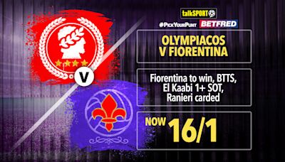 Olympiacos v Fiorentina 16/1: Fiorentina win, BTTS, El Kaabi SOT, Ranieri card